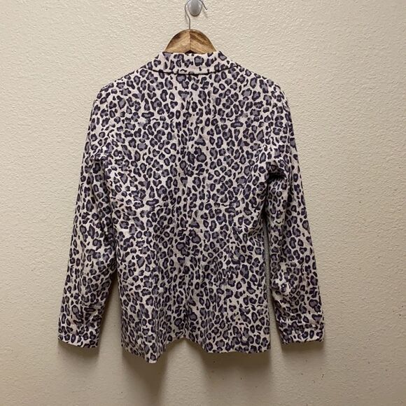 Rachel Zoe Linen Blend Leopard Print Blazer Small - Picture 5 of 5